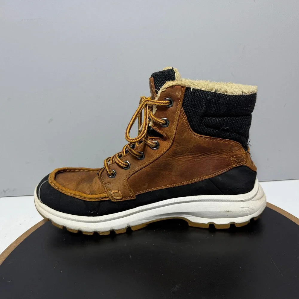 Helly Hansen Garibaldi V3 Boots Men 11 Leather Faux Fur Brown Black Hiking